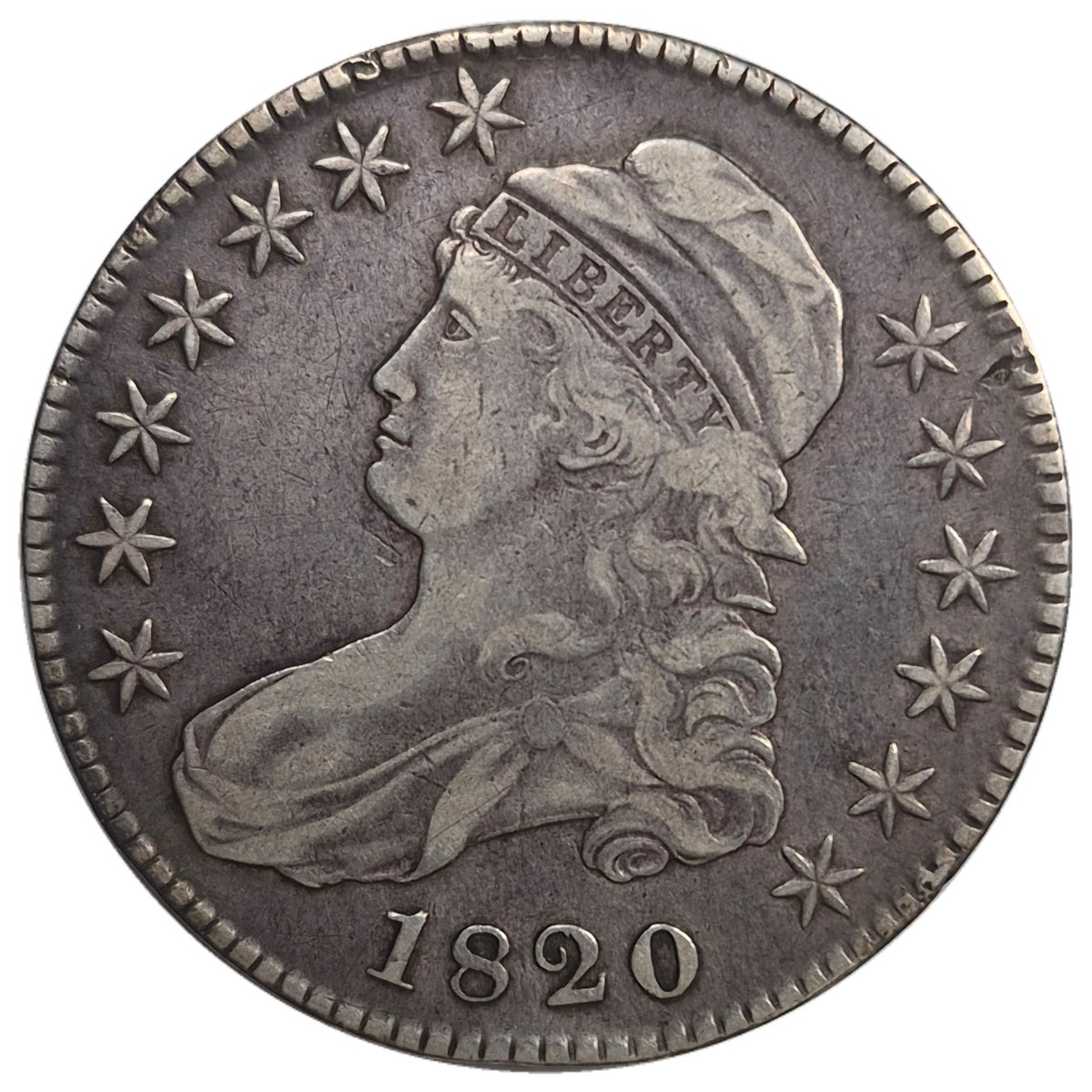 1820-50c-Capped-Bust-Half-Dollar-#1-Overton-108-R2